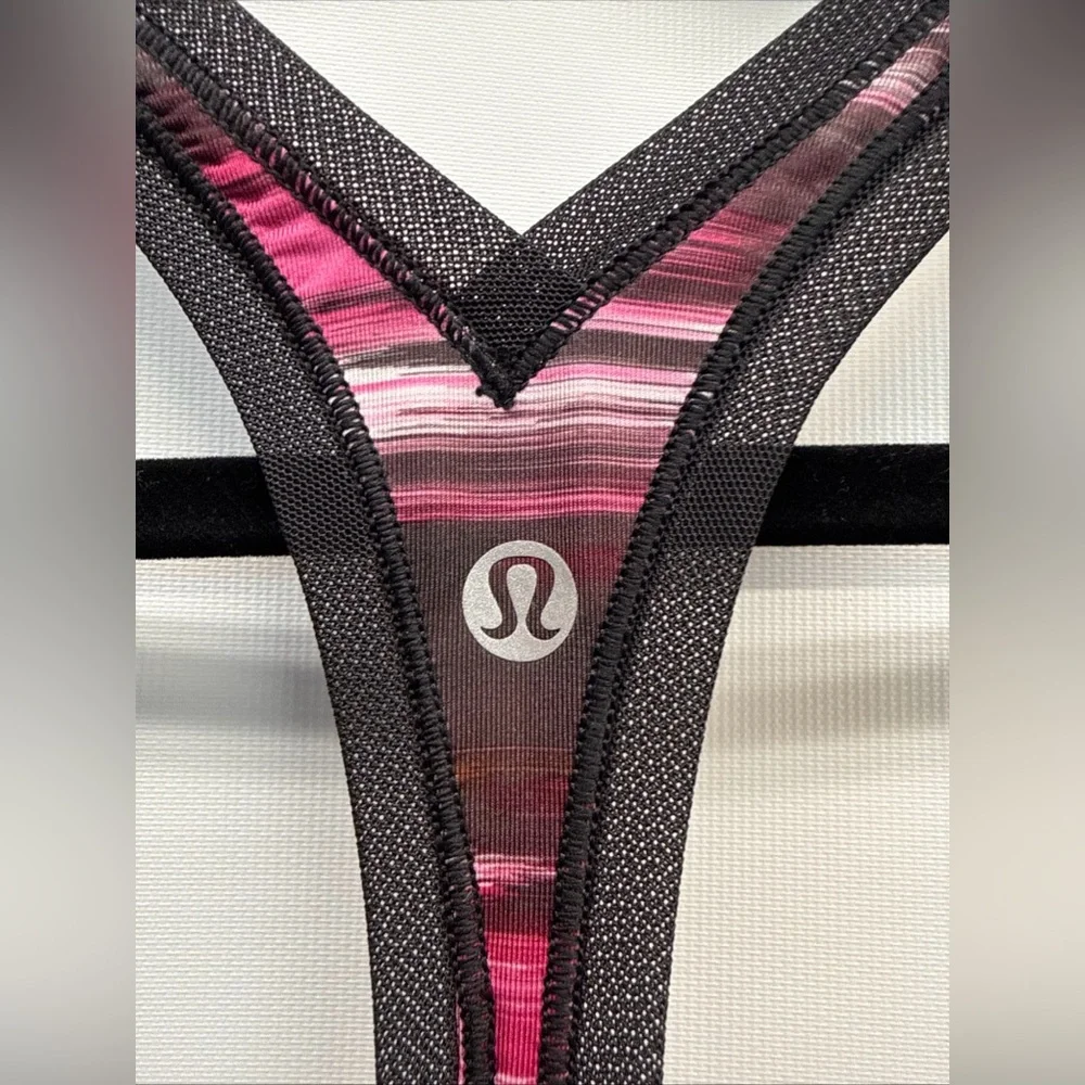 Lululemon‎ Cool Racerback Mesh Workout Tank Shine On Berry Rumble Size 6